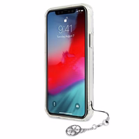 Guess GUHCP12LKS4GSI iPhone 12 Pro Max 6.7" Caurspīdīgs cietais apvalks 4G Sudraba piekariņi kolekcija