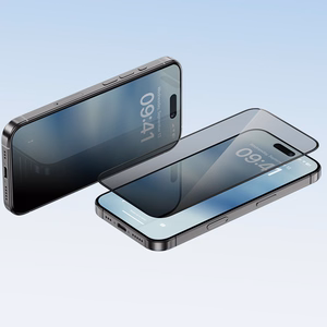 Benks Temperētā stikla Ultra Shield Privacy FK66 iPhone 16 Pro Max melns (plāns malas)