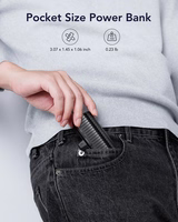 VEGER portatīvais lādētājs 5000 mAh ar iebūvētu savienotāju Lightning PlugOn PD QC3.0 3A 20W W0558P melna