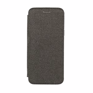 Vennus kokvilnas grāmatas stila apvalks Samsung Galaxy A6 Plus 2018 melns