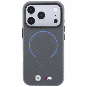 BMW M Carbon Printed Ring MagSafe vāciņš iPhone 18 Pro Max / 17 Pro Max – pelēks