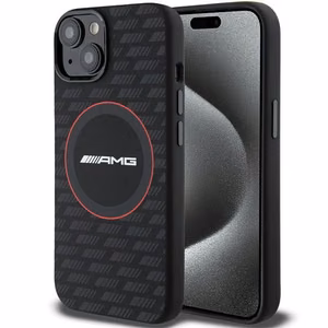 Mercedes AMG silikona Carbon Pattern MagSafe maciņš iPhone 13 / 14 / 15 melns