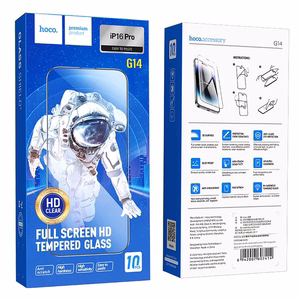 HOCO aizsargstikls HD 5D Guardian shield (komplekts 10-in-1) paredzēts iPhone 16 Pro / 17 / 17 Pro melns (G14)