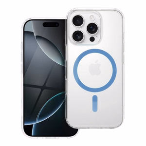 Drop Glue krāsains gredzenveida Magnētiskais viedtālruņa apvalks, saderīgs ar MagSafe IPHONE 14 PRO, gaiši zils