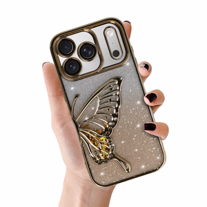 Tel Protect Butterfly Water viedtālruņa apvalks Iphone 17 Pro zelta