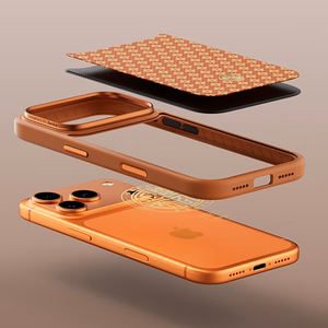 Benks Magnetic Armor Pro Armor Grid Kevlar maciņš ar metāla rāmi 600D (C.K.FL.AP.GD.F069) Iphone 17 Pro, oranžs