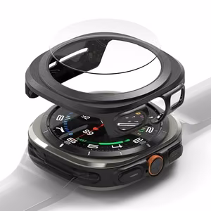 Ringke Slim & rūdītā stikla viedtālruņa apvalks + stikla komplekts Samsung Galaxy Watch Ultra 47mm - melns