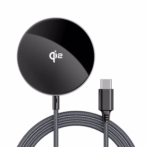 Acefast E24 Qi2 15W magnētiskais induktīvais lādētājs ar 1.2m USB-C kabeli - melns