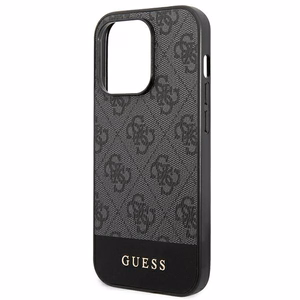 Guess GUHCP14LG4GLGR iPhone 14 Pro 6.1" pelēks maciņš 4G Stripe Collection