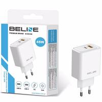 Tīkla lādētājs Beline 45W USB-A/USB-C BLN2CW45 balts