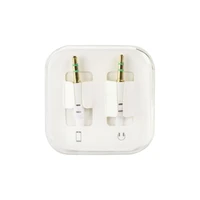 Kabelis AUX Jack 3,5 mm (vīriešu) uz Jack 3,5 mm (vīriešu) kastītē 1 m balts