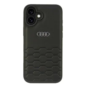 Audi Sintētiskās ādas iPhone 16 Plus 6.7" melns/melns cietais apvalks AU-TPUPCIP16M-GT/D2-BK