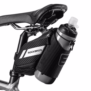 Rockbros C32BK sēdekļa soma 1.5 l ar kabatu pudelei - melna