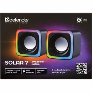 DEFENDER SOLAR 7 2.0 6W LED USB SPEAKERS 65117