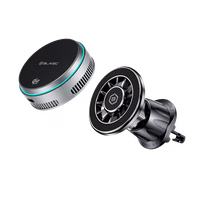 Blavec Automašīnas turētājs BHC-05 Qi2.2 25W ar indukcijas uzlādi un aktīvu dzesēšanu ar gaisa ventilatoru (BHC05-MWIB), melns