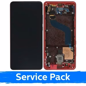 LCD ekrāns saderīgs ar Xiaomi Mi 9T (Mi 9T Pro) ar rāmi Flame Red (service pack)