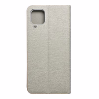 LUNA Book Gold viedtālruņa apvalks SAMSUNG A12 / M12 sudrabains