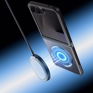 Ar MagSafe saderīgs DUX DUCIS AIMO MAG maciņš SAMSUNG Z Flip 8, melns