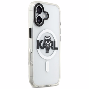 Karl Lagerfeld IML Karl Sketch Logo magnētiskais viedtālruņa apvalks iPhone 17 - caurspīdīgs