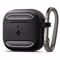 Spigen Rugged Armor viedtālruņa apvalks AirPods 4 - melna