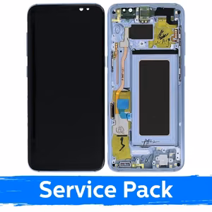 LCD дисплей для Samsung G950 S8 с рамкой Coral Blue (Service Pack)