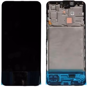 LCD ekrāns Samsung A175 A17 4G ar skārienjūtīgu ekrānu un rāmi melns oriģināls (servisa komplekts)