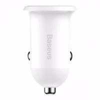 Auto lādētājs Baseus "Grain Pro" Balts (2xUSB / 4.8A)