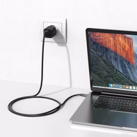 Blavec sienas lādētājs BC-6 GaN4 - Type C - PD QC 33W 3A ar Type C uz Type C kabeli (TCBC6G4-CB333A+CC) melns