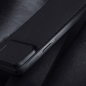 Nillkin Synthetic Fiber S viedtālruņa apvalks iPhone 14 Pro Max ar kameras vāciņu, melns