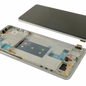 LCD ekrāns Xiaomi 11T Pro 5G ar skārienjutīgo ekrānu ar rāmi Moonlight White/sudrabs oriģināls (service pack)
