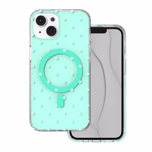 Bubble Dots Mag maciņš, paredzēts iPhone 13 / 14 6,1", zaļš