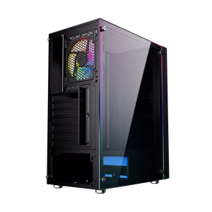 Gembird Fornax 2500 ARGB Gaming ATX Midi Tower ar apgaismojumu melns datora korpuss
