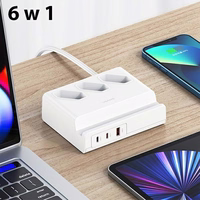 USAMS Pagarinātājs 65W Super Si Fast Charging USB pagarinātāja ligzda EU balts CC160TC01 (US-CC160)