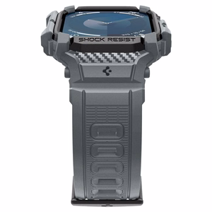 Spigen Rugged Armor apvalks Apple Watch 10 46mm pulkstenim - pelēks