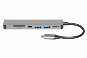 iBox IUH3SL4K centrmezgls USB Type-C 5000 Mbit/s Sudraba