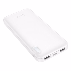 HOCO portatīvais lādētājs 10000 mAh 2A J128 balts