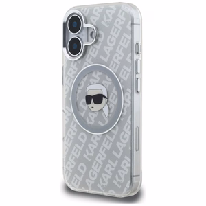 Karl Lagerfeld IML Karl Head Logo MagSafe maciņš iPhone 16 - pelēks