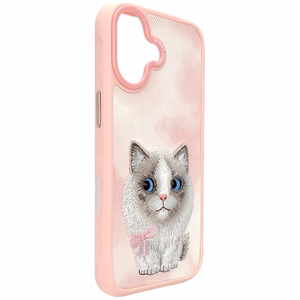 Nimmy Big Eyed Pet 2.0 Kaķa viedtālruņa apvalks iPhone 17 - rozā