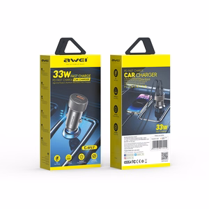 Auto lādētājs Awei C-857 33W USB-C/USB-A melns