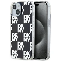 DKNY IML rūtainais mono raksts viedtālruņa apvalks iPhone 15 / 14 / 13 - melns