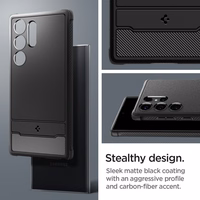 Spigen Rugged Armor viedtālruņa apvalks Samsung Galaxy S24 Ultra - matēts melns