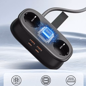 Orico AP3 20W GaN 5in1 strāvas sadalītājs 2x AC + 2x USB-A + 1x USB-C - melns