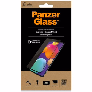 PanzerGlass E2E Regular aizsargstikls Samsung Galaxy M53 - ar melnu rāmi