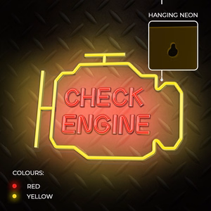 Neon PLEXI LED CHECK ENGINE dzeltens sarkans NNE21 Neolia