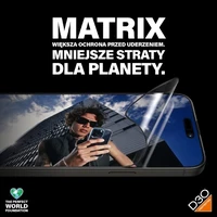 PanzerGlass Matrix Ultra-Wide-Fit hibrīda stikls iPhone 15 Pro Max ar pozicionētāju