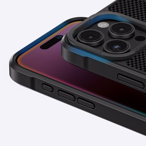 AmazingThing Titan Max Apvalks ar 600D aramīdu šķiedrām iPhone 16 Pro - melns