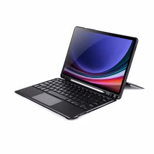 DUX DUCIS apvalks DK salokāms ar bezvadu tastatūru SAMSUNG Tab S9/S9FE/S10FE melns