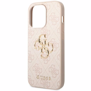 Guess GUHCP14X4GMGPI iPhone 14 Pro Max 6,7 rozā ciets apvalks 4G Big Metal Logo
