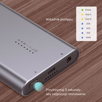 UNITEK S1206A SolidForce USB-C to PCIe/NVMe M.2 SSD 10Gbps Dual Bay Enclosure with Offline Clone