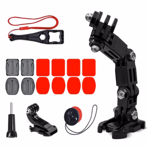 GoPro ķiveres stiprinājumu piederumu komplekts GoPro, DJI, Insta360, SJCam, Eken darbības kamerām (GoPro Cycling Helmet Chin Holder)